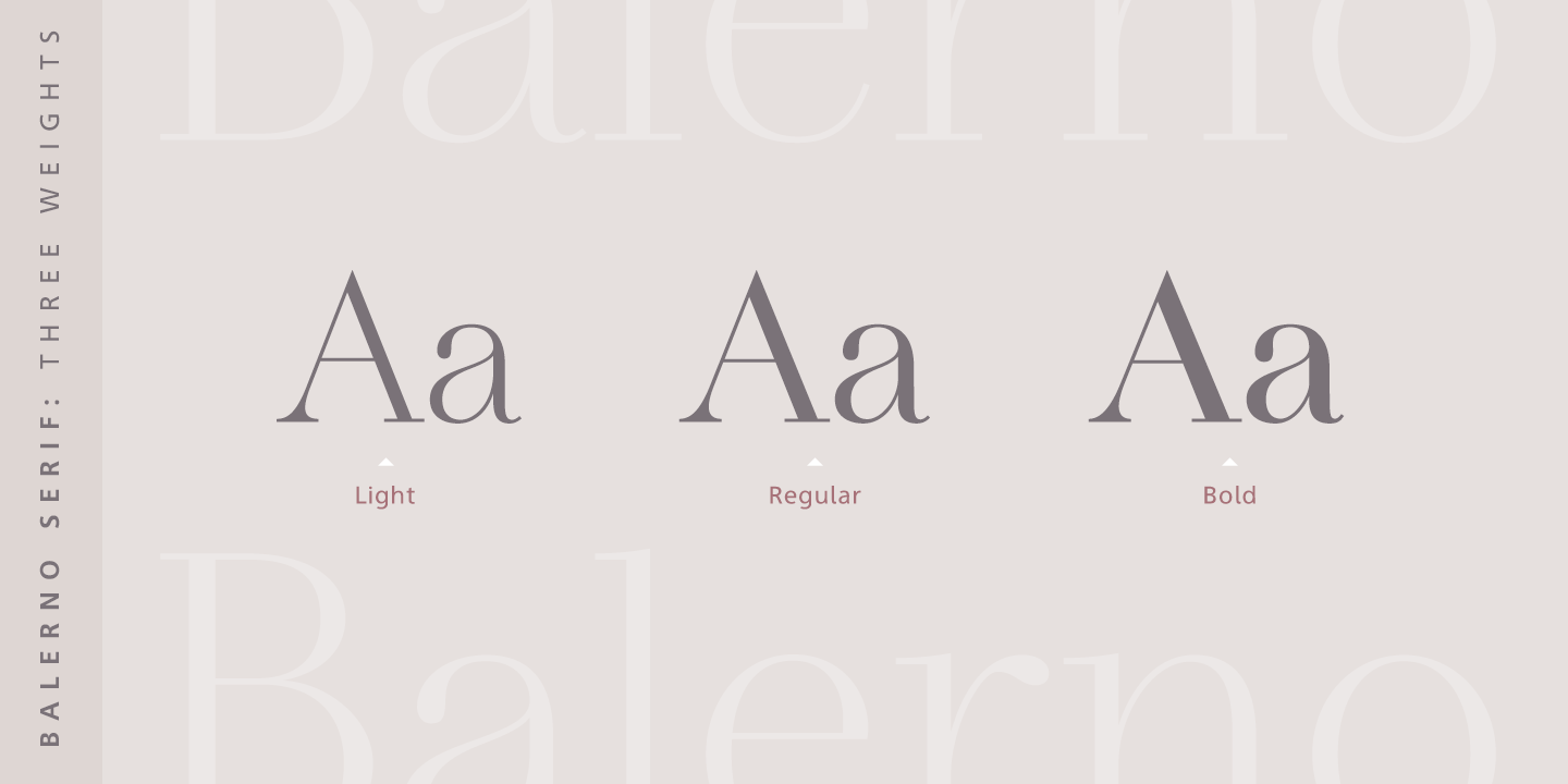 Balerno Serif Light Font preview